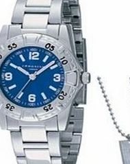 Identity London Identity Gents-Boys Blue Dial Metal Bracelet Strap Watch With Dog Tag 254/6524