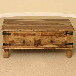 IFD Jali Tray Coffee Table - Sheesham Wood