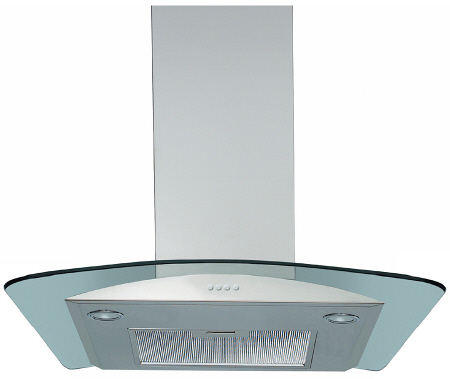 Ignis AKS670IX 60cm Curved Glass Chimney hood in