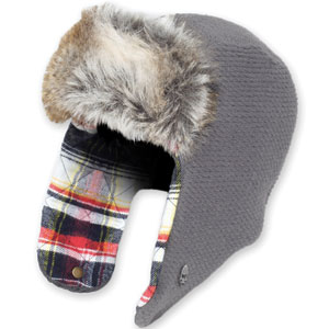 Knit Trapper Trapper hat - Grey