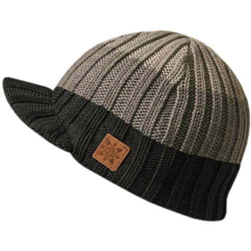 Mens IGNITE Triline Peak Beanie Black Mix