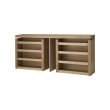 MALM 3-Piece Headboard/Bed Shelf Set