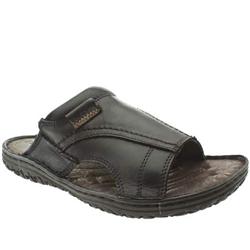 Male Polca Slide Mule Leather Upper in Black, Brown