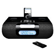 i177BLK clock radio with iPod dock