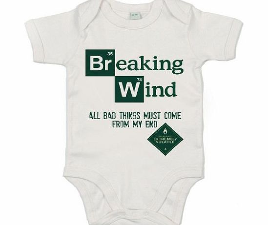 Image is Everything IiE, Breaking Wind, extremely volatile, Baby Boy, Short Sleeve Bodysuit, 0-3m, White