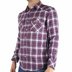 Mens Independent Steer Shirt Burgandy / Check