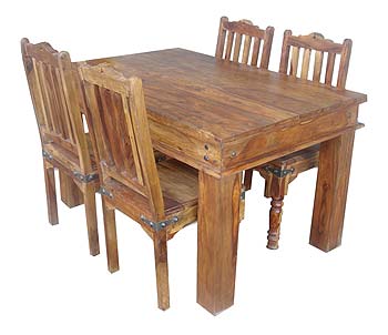 Indian Princess Dining Set - Square Leg Slatted