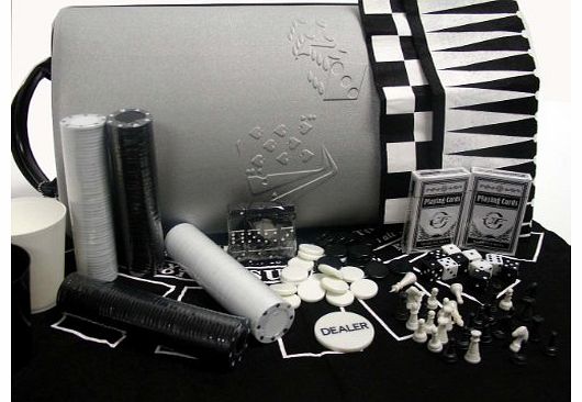 Indigo 3 in 1 Casino Games Includes Casino Set, Black Jack, Poker & Chess Board Set