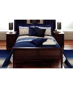 Indigo Cutwork King Size Duvet Cover Set - Navy