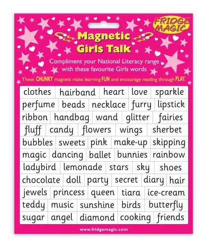 Indigo Worldwide Ltd Magnetic Girls Talk Words to complement National Literacy Words