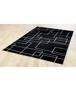 infinity Hotel Rug 120x170 - Black and White