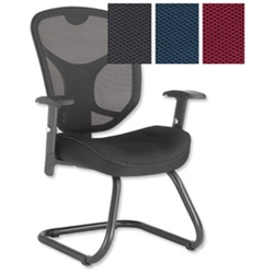 Influx Amaze Mesh Visitors Chair Claret