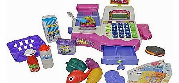 Kids Toy Supermarket Till, Cash Register, Shop Till - Pink