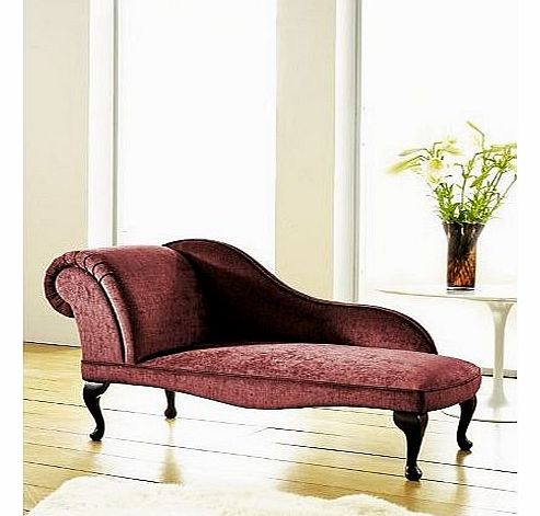 Inspirations MODERN CHAISE LONGUE IN PLUM VELVET