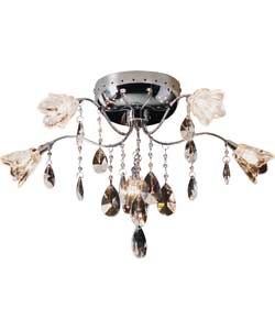 Inspire Crystalia 5 Arm Ceiling Light