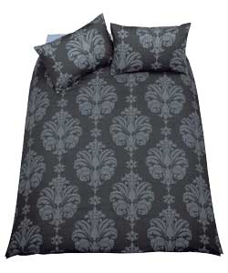 Inspire Damask Black Duvet Set - Kingsize