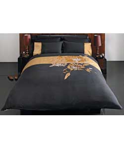 Inspire Floral Grandeur Gold Duvet Cover Set -