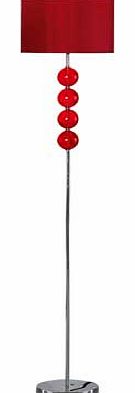 Inspire Glass Ball Floor Lamp - Ruby Red