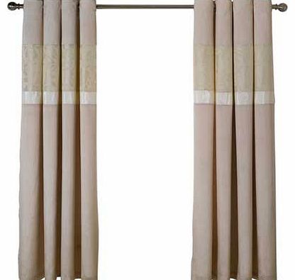 Jacquard Champagne Curtains - 168 x 183cm