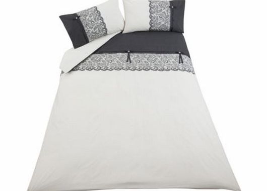 Inspire Lace Cream Bedding Set - Double