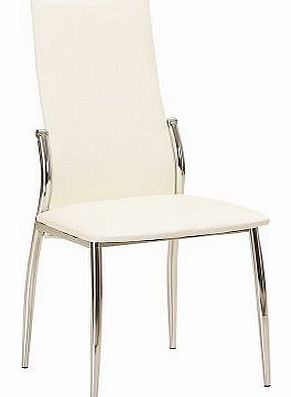 Interlink Denver Chair Chrome, Metal/ Cream