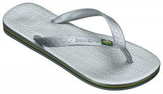 Flag silver flip flop