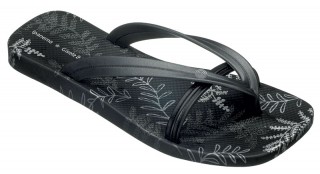 Leaf Black flip flop