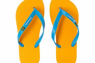 Mens Flag II yellow and blue flip flops