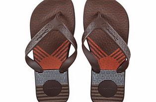 Mens Surf brown flip flops