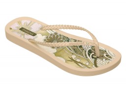 Plait beige flip flop