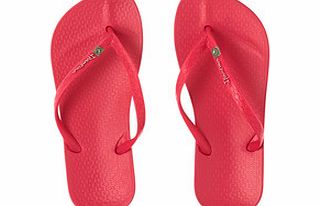 Womens Beach pink flip flops