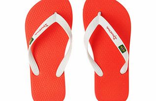 Womens Brazil II red flip flops