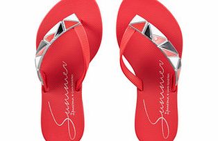 Womens Ocean Thong coral flip flops