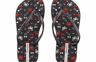 Womens Themes black flip flops