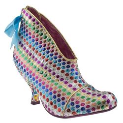 Female Can Can Spots Ribbon Bootie Fabric Upper Alternative in Multi