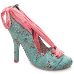 Irregular Choice Female Cortesan Unorn Tie Court Fabric Upper Evening in Pale Blue