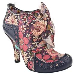 Irregular Choice Female Ed Gem Abigail Ank Floral Fabric Upper Alternative in Purple