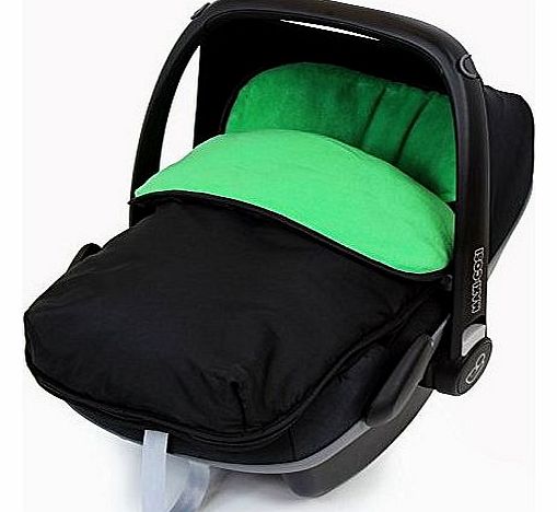 Buddy Jet Carseat Footmuff - Leaf (Black / Green)