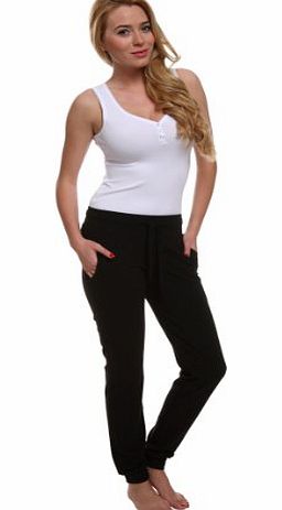 Italian Fashion IF Long Womens Training Trousers Cora (Black, L)