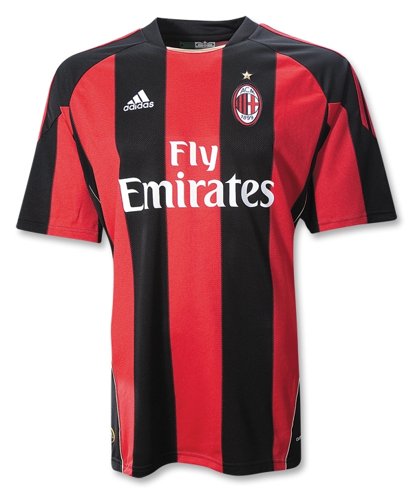 Italian teams Adidas 2010-11 AC Milan Adidas Home Football Shirt (Kids)