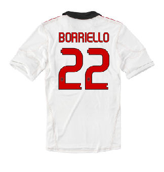 Italian teams Adidas 2010-11 AC Milan Away Shirt (Borriello 22)