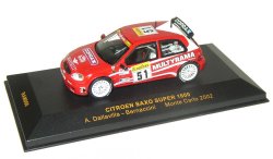 Ixo 1:43 Scale Citreon Saxo Super 1600 Monte Carlo 2002 - A.Dallavilla / Bernaccini