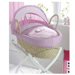 Izziwotnot Goochicoo Bunny Girl Moses Basket