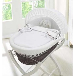 White Gift Luxury Wicker Moses Basket