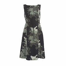 J by Jasper Conran Black printed linen dress