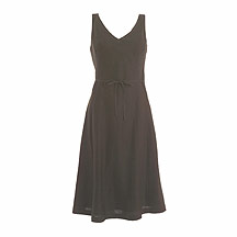 Chocolate linen dress