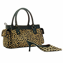 J by Jasper Conran Leopard effect fur mules