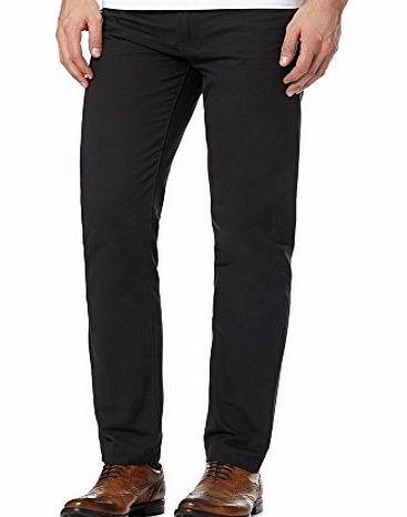 J By Jasper Conran Mens Designer Black Flat Front Twill Trousers 36S