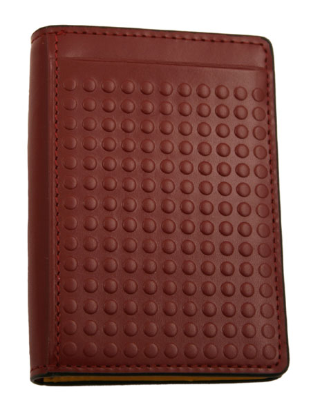 J Fold Dark Red/Yellow Folding Carrier Wallet