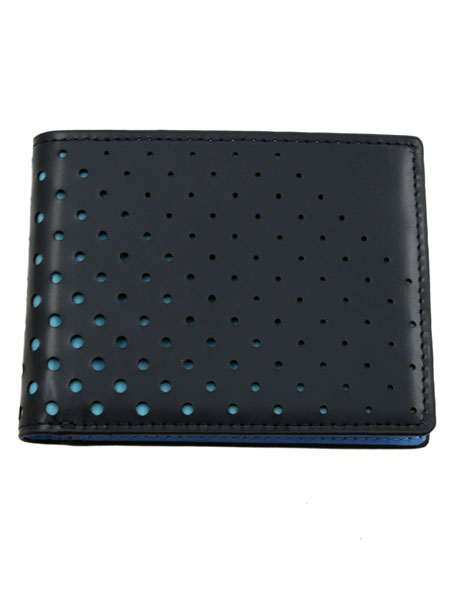 J Fold Navy Supersonic II Perforated Wallet